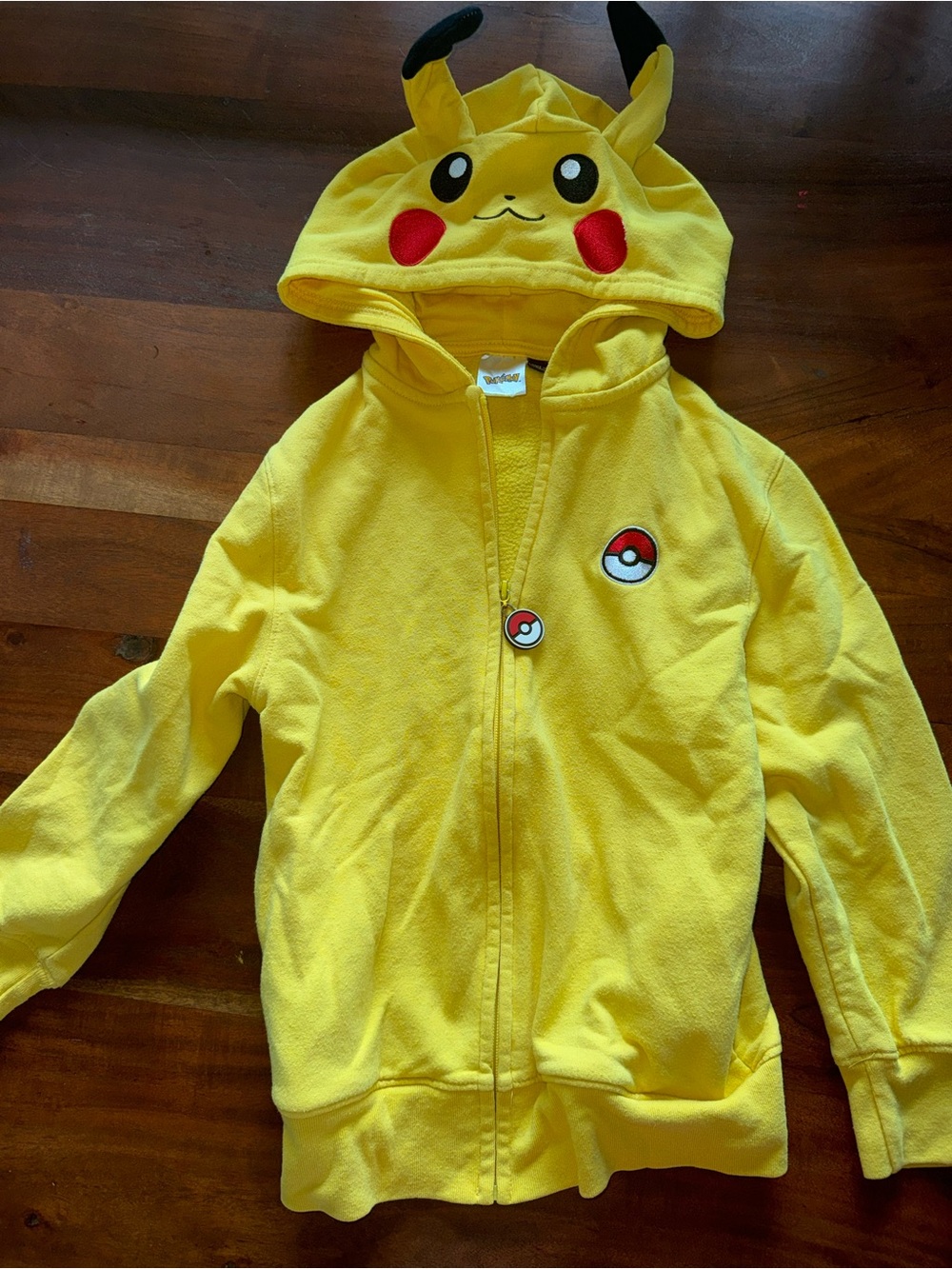 Pokemon Pikachu‎ Yellow Kids Zip Hoodie with Character Hood